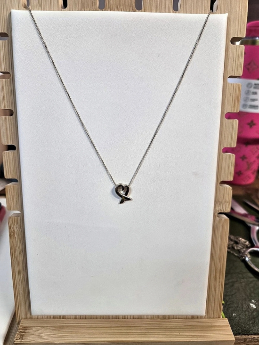 Tiffany & Co. Paloma Picasso Loving Heart Pendant Necklace. Silver